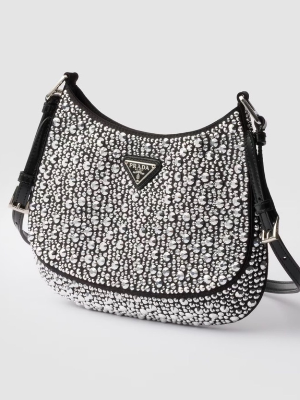 🆕 Prada logo CLEO Crystal Bag + extra length strap